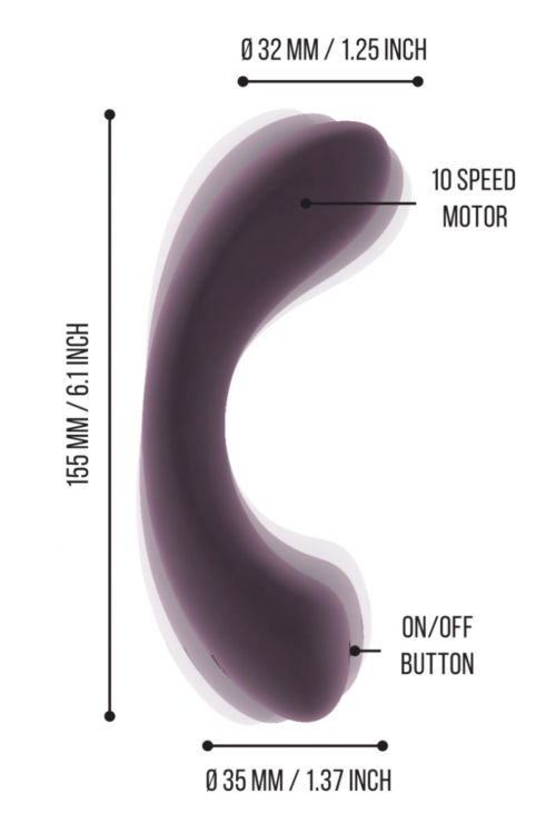 Фиолетовый гнущийся вибратор Olivia - 15,6 см. - 3