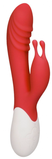 Красный вибратор-кролик G Ignite с функцией нагрева - 20,8 см. - 2