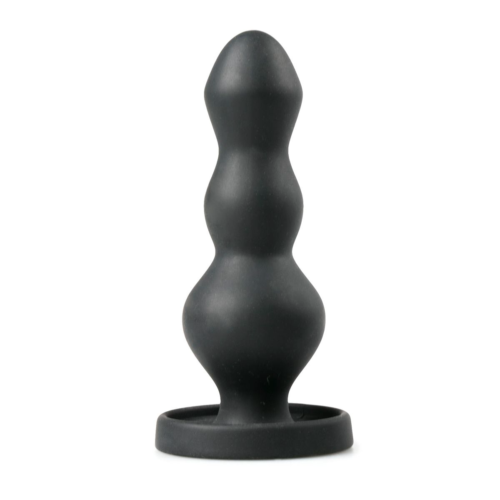 Черная анальная ёлочка Beaded Cone - 10,5 см. - 0