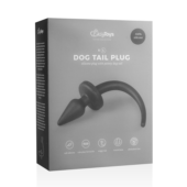 Черная пробка-конус Dog Tail Plug с хвостом - 2