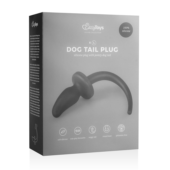 Черная изогнутая пробка Dog Tail Plug с хвостом - 2