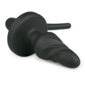 Черная витая анальная пробка Dog Tail Plug с хвостом - 1