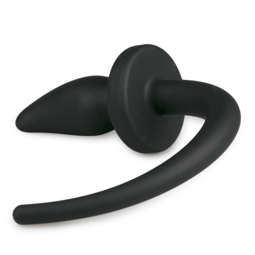 Черная анальная пробка Dog Tail Plug с хвостом - 1