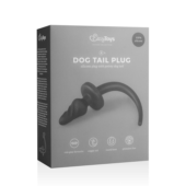Чёрный витой анальный плаг Dog Tail Plug с хвостом - 2