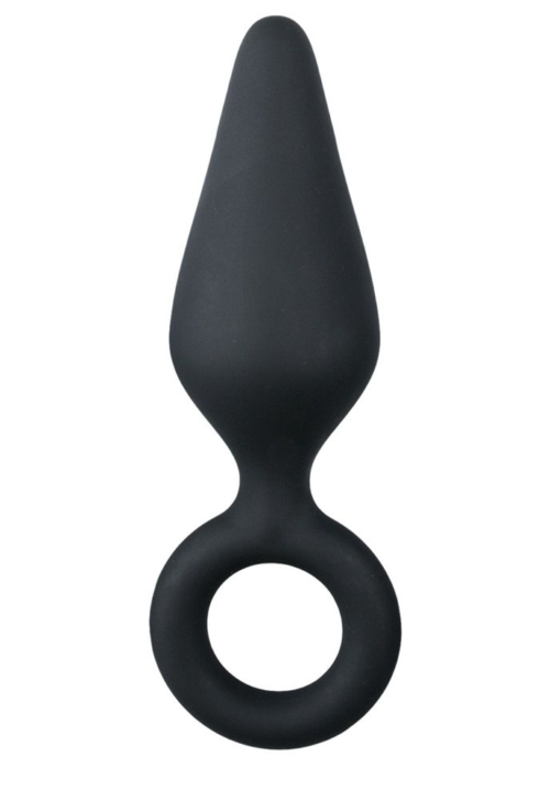 Черная малая анальная пробка Pointy Plug - 8,5 см. - 0