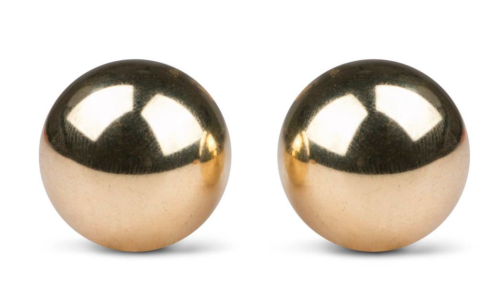 Золотистые вагинальные шарики без сцепки Ben Wa Balls - 0