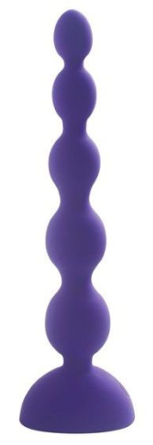 Фиолетовый анальный вибростимулятор Anal Beads L - 21,5 см. - 0