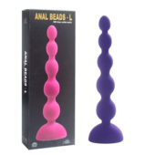 Фиолетовый анальный вибростимулятор Anal Beads L - 21,5 см. - 2