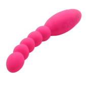 Розовый анальный вибростимулятор-елочка Lovers Beads - 19 см. - 2