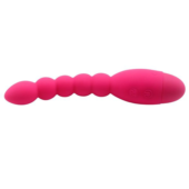 Розовый анальный вибростимулятор-елочка Lovers Beads - 19 см. - 1
