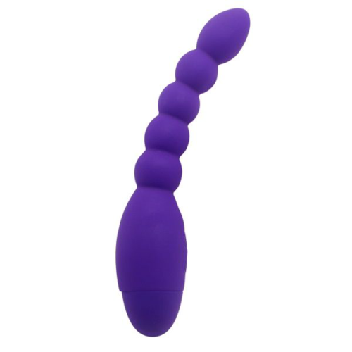 Фиолетовый анальный вибростимулятор-елочка Lovers Beads - 19 см. - 0