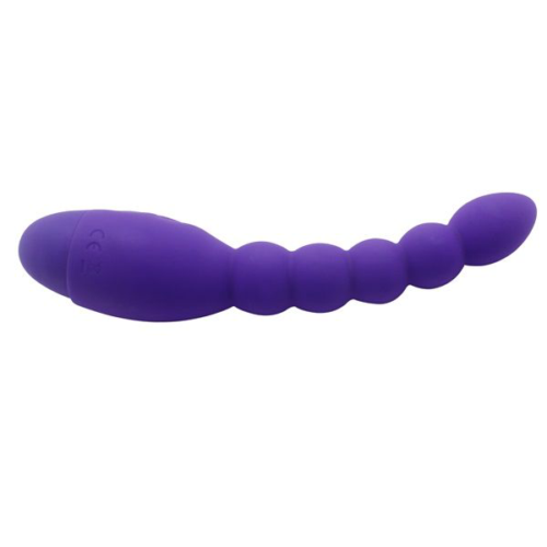 Фиолетовый анальный вибростимулятор-елочка Lovers Beads - 19 см. - 2