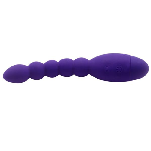 Фиолетовый анальный вибростимулятор-елочка Lovers Beads - 19 см. - 1