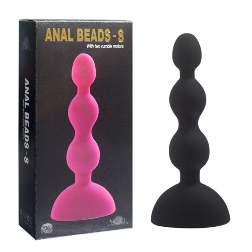 Черный анальный вибростимулятор Anal Beads S - 14,5 см. - 2