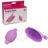 Фиолетовая вакуумная помпа для клитора Naughty Rabbit - 2
