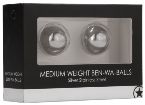 Серебристые вагинальные шарики Medium Weight Ben-Wa Balls - 1