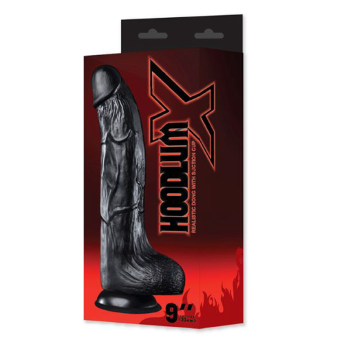 Черный фаллоимитатор HOODLUM 9INCH REALISTIC DONG - 23 см. - 1