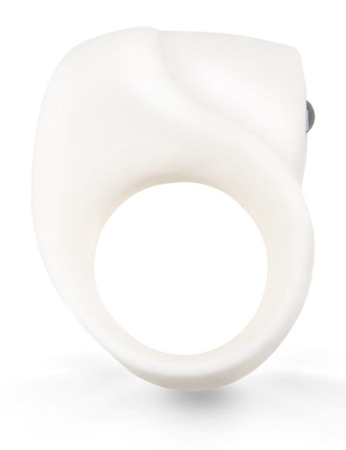 Белое кольцо на член с вибрацией - 0