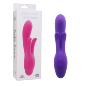 Фиолетовый вибратор INDULGENCE Frolic Bunny - 18,5 см. - 2