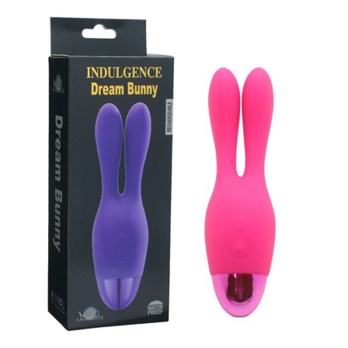 Розовый вибратор INDULGENCE Rechargeable Dream Bunny - 15 см. - 2