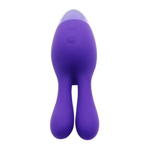 Фиолетовый вибратор INDULGENCE Rechargeable Dream Bunny - 15 см. - 1