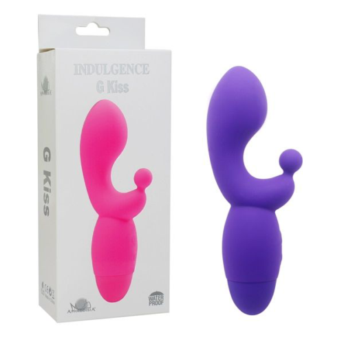 Фиолетовый вибратор INDULGENCE G Kiss - 16,5 см. - 2