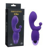 Фиолетовый вибратор INDULGENCE Rechargeable G Kiss - 16,5 см. - 2