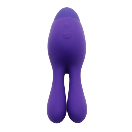 Фиолетовый вибратор INDULGENCE Dream Bunny - 15 см. - 1