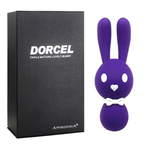Фиолетовый вибростимулятор-зайчик Dorcel - 16 см. - 2