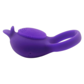 Фиолетовое виброкольцо на пенис Dolphin - 1