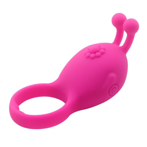 Розовое виброкольцо на пенис Rascal - 1
