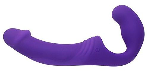 Фиолетовый безремневой вибрострапон - 21,5 см. - 0