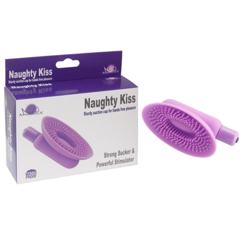 Фиолетовая вакумная помпа для клитора Naughty Kiss - 1