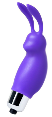 Фиолетовый мини-вибратор Зайчик - 0