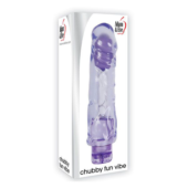 Фиолетовый вибратор-реалистик CHUBBY FUN VIBE - 19 см. - 1