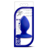 Синяя анальная пробка RUMP RIMMER MINI - 5 см. - 1