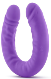 Фиолетовый двусторонний фаллоимитатор 18 inch Silicone Slim Double Dong - 45,7 см. - 0