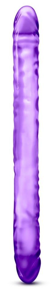 Фиолетовый двусторонний фаллоимитатор 18 inch Double Dildo - 45 см. - 0