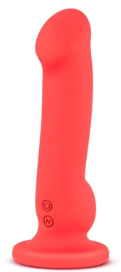 Красный перезаряжаемый вибратор VIBE 03 - 18,5 см. - 0
