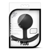 Черная анальная пробка Wearable Vibra Plug - 9,5 см. - 1