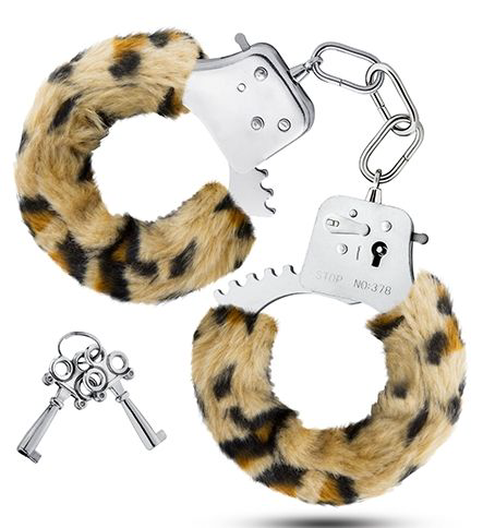 Леопардовые игровые наручники Cuffs - 0
