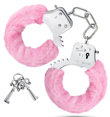 Розовые игровые наручники Cuffs - 0