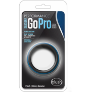 Черно-синее эрекционное кольцо Silicone Go Pro Cock Ring - 0
