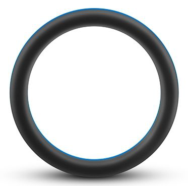 Черно-синее эрекционное кольцо Silicone Go Pro Cock Ring - 1
