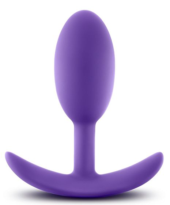Фиолетовая анальная пробка Wearable Vibra Slim Plug Medium - 10,1 см. - 0
