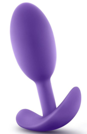 Фиолетовая анальная пробка Wearable Vibra Slim Plug Medium - 10,1 см. - 3