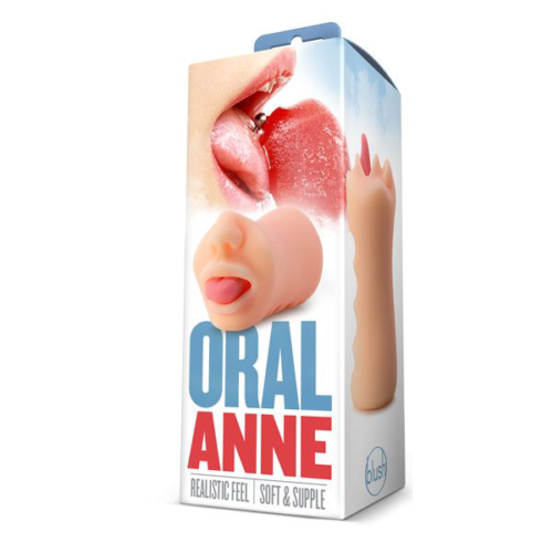 Телесный мастурбатор-ротик с язычком Oral Anne - 1