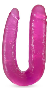Розовый двусторонний фаллоимитатор Double Headed Dildo - 45 см. - 0
