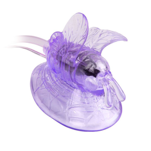 Стимулятор клитора с вакуумным массажем и вибрирующей бабочкой - 2