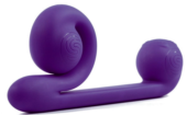Уникальный фиолетовый вибромассажер-улитка для двойной стимуляции Snail Vibe - 0